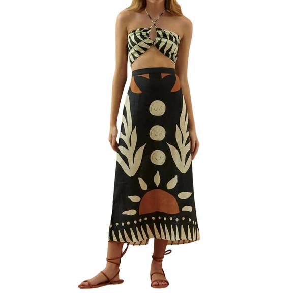 NEW CALA DE LA CRUZ bari top in pira black-white - Picture 2 of 4